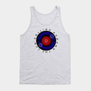 [Apparel only] Curling Stone rolling like the Earth's orbit (Outside Text) Tank Top